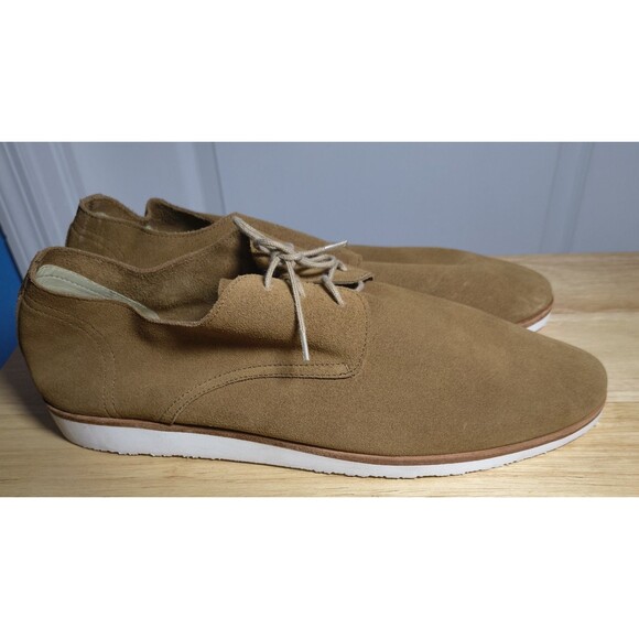 NISOLO Mens Tan Suede Lightweight Derby Shoes Lace Up Casual Dress Shoes Size 12 main image 7